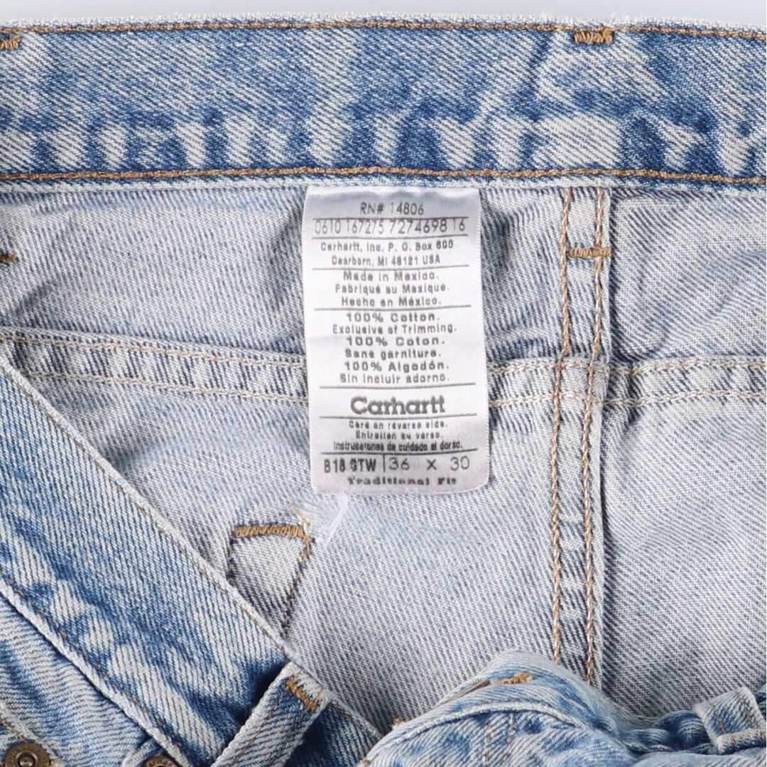Carhartt Traditional FIT Tapered Denim Pants Men's W36 cotton blue type Vintage Second Hand