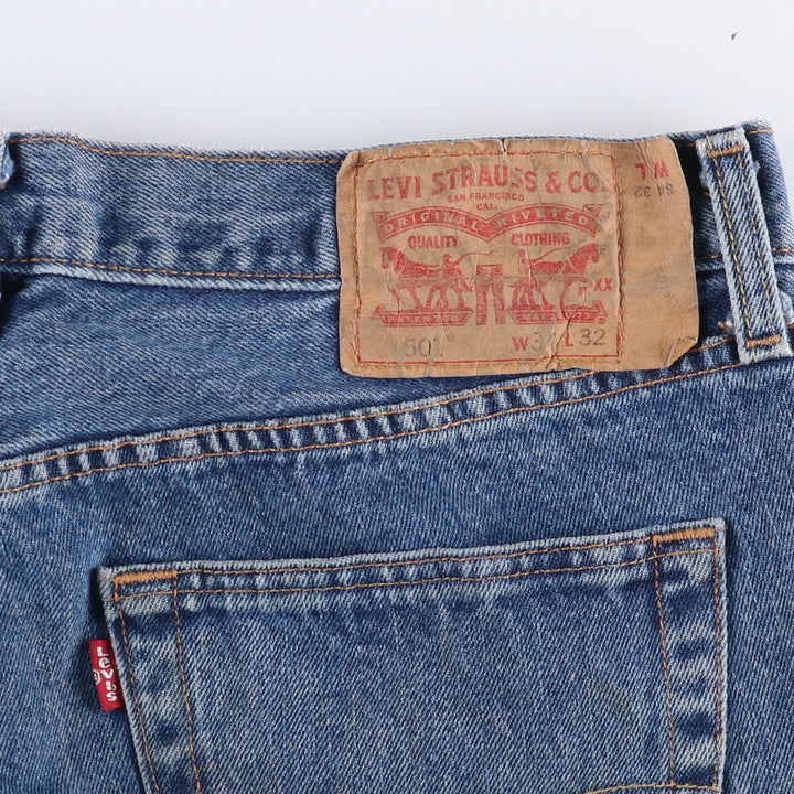 Levi's 501 straight denim pants for men, size W35 cotton blue type Vintage Second Hand