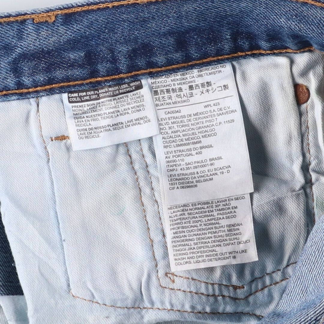 Levi's 501 straight denim pants for men, size W35 cotton blue type Vintage Second Hand