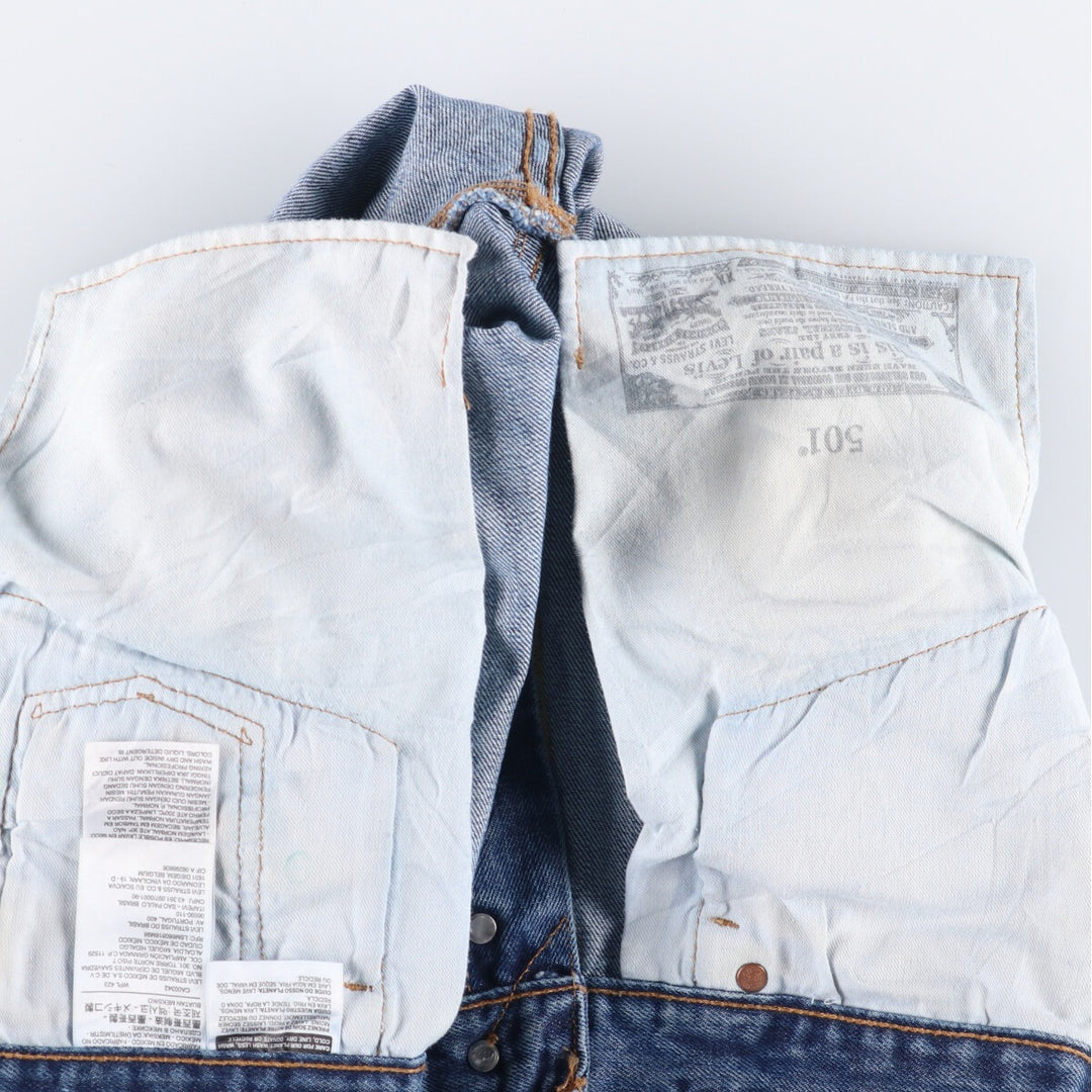 Levi's 501 straight denim pants for men, size W35 cotton blue type Vintage Second Hand