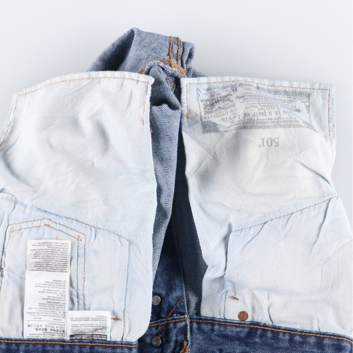 Levi's 501 straight denim pants for men, size W35 cotton blue type Vintage Second Hand