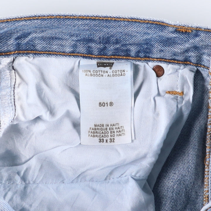 Levi's 501 straight denim pants for men, size W34 cotton blue type Vintage Second Hand