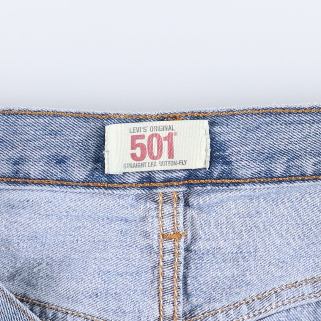 Levi's 501 straight denim pants for men, size W34 cotton blue type Vintage Second Hand