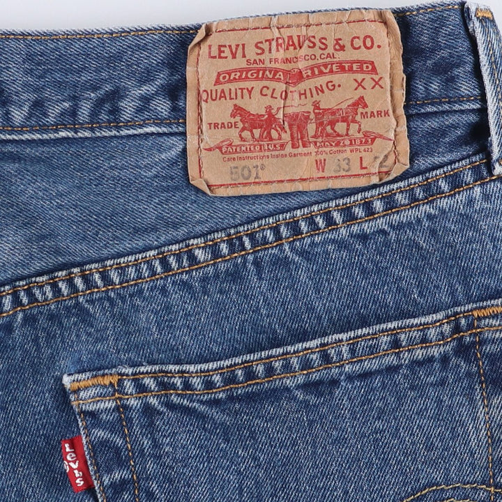 Levi's 501 STRAIGHT FIT straight denim pants for men, equivalent to w34 cotton blue type Vintage Second Hand