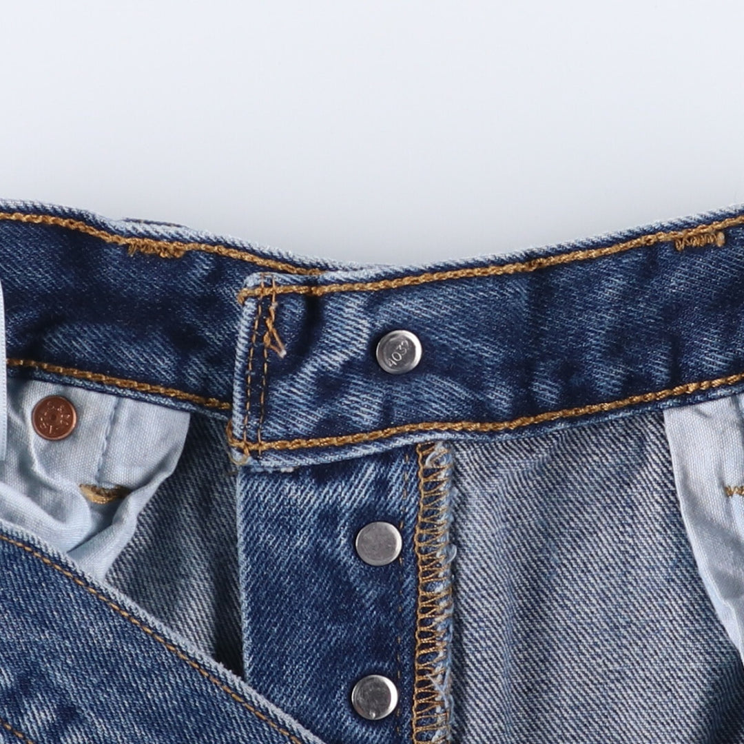 Levi's 501 STRAIGHT FIT straight denim pants for men, equivalent to w34 cotton blue type Vintage Second Hand