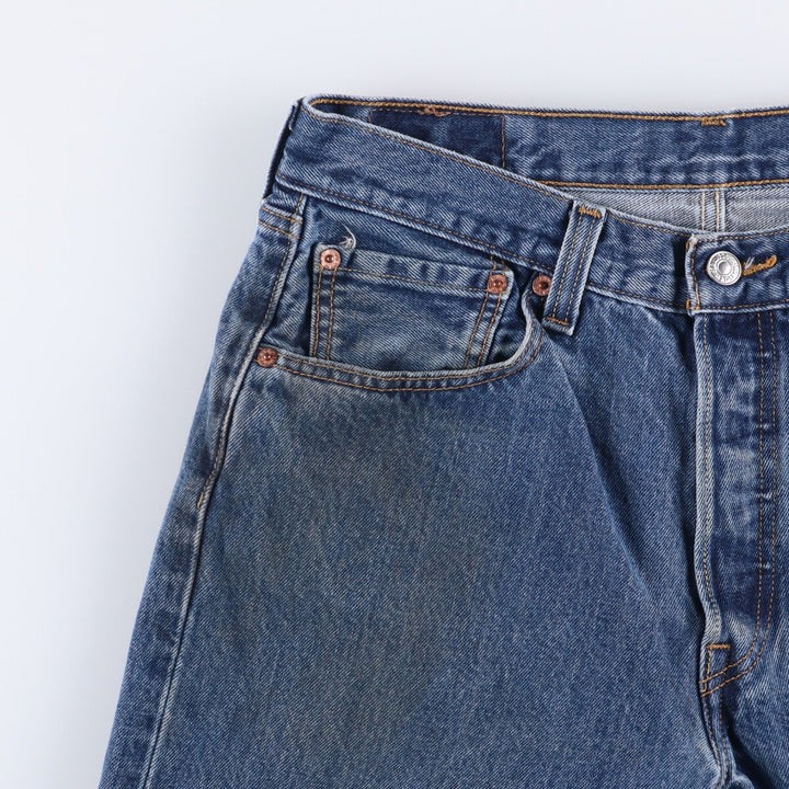 Levi's 501 STRAIGHT FIT straight denim pants for men, equivalent to w34 cotton blue type Vintage Second Hand