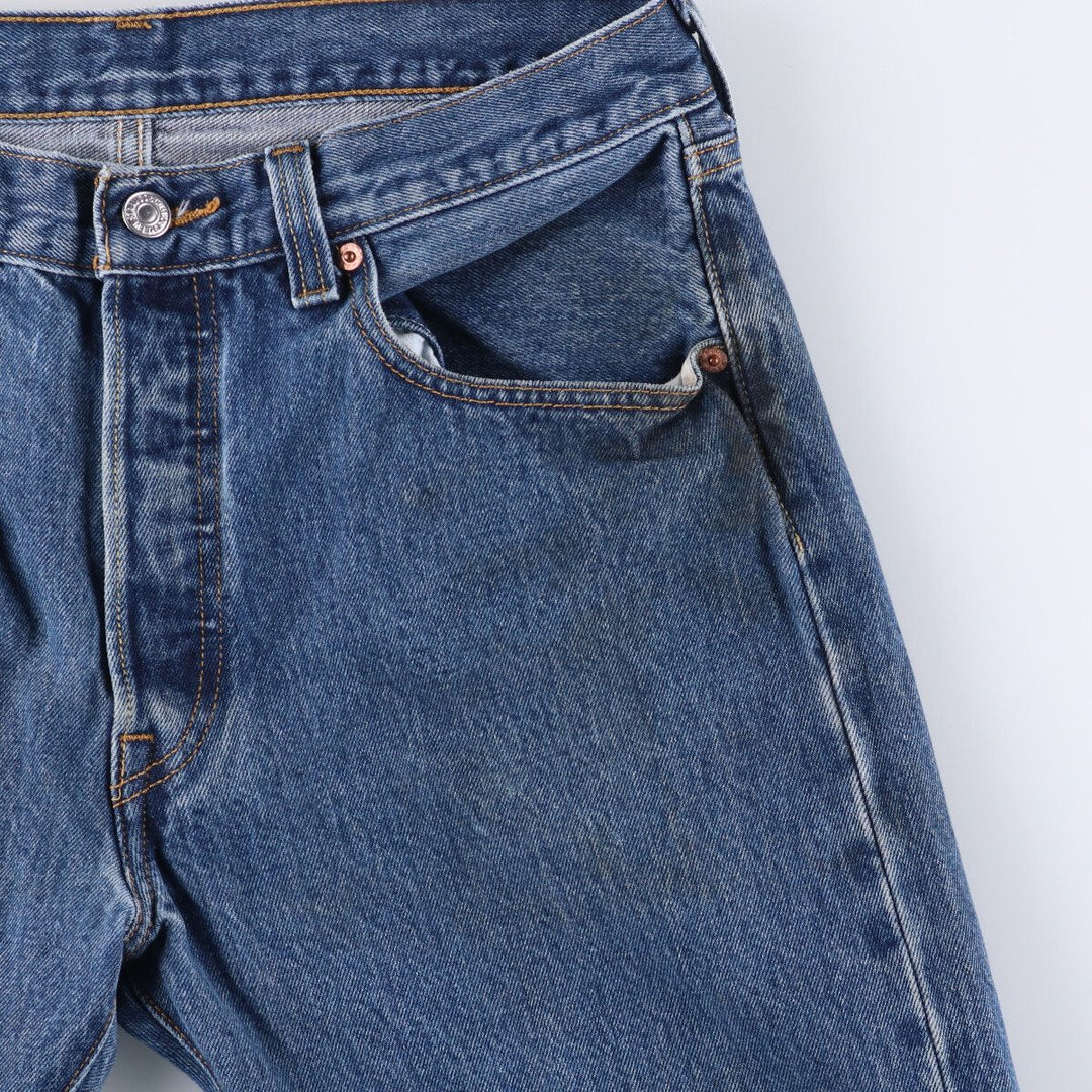 Levi's 501 STRAIGHT FIT straight denim pants for men, equivalent to w34 cotton blue type Vintage Second Hand