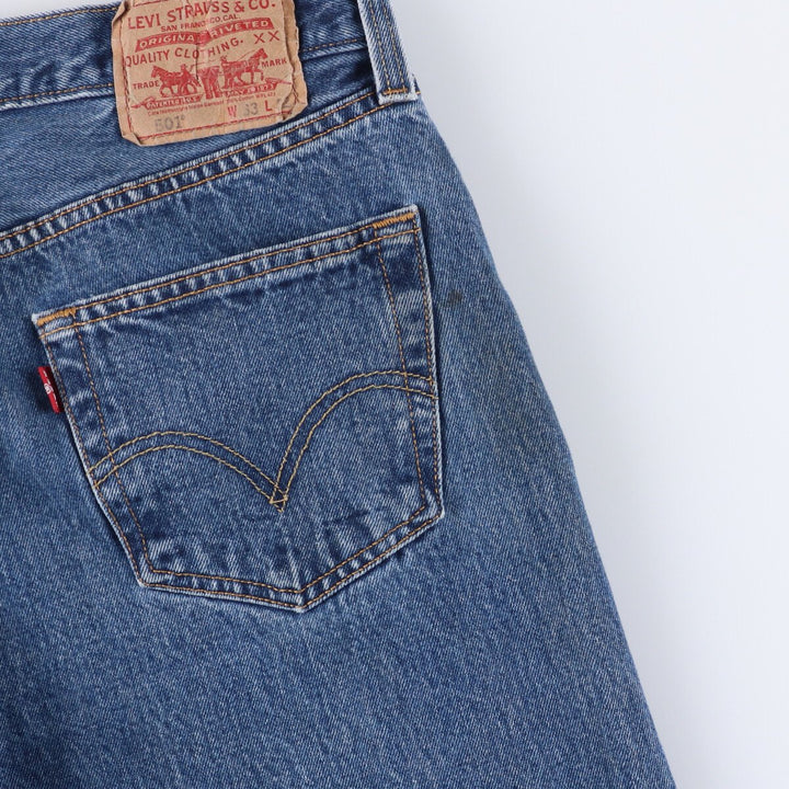 Levi's 501 STRAIGHT FIT straight denim pants for men, equivalent to w34 cotton blue type Vintage Second Hand