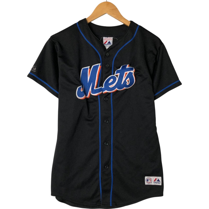 Vintage 1990'S Majestic MLB New York Mets Game Shirt, Made in USA, Men's XL polyester black type Vintage Second Hand