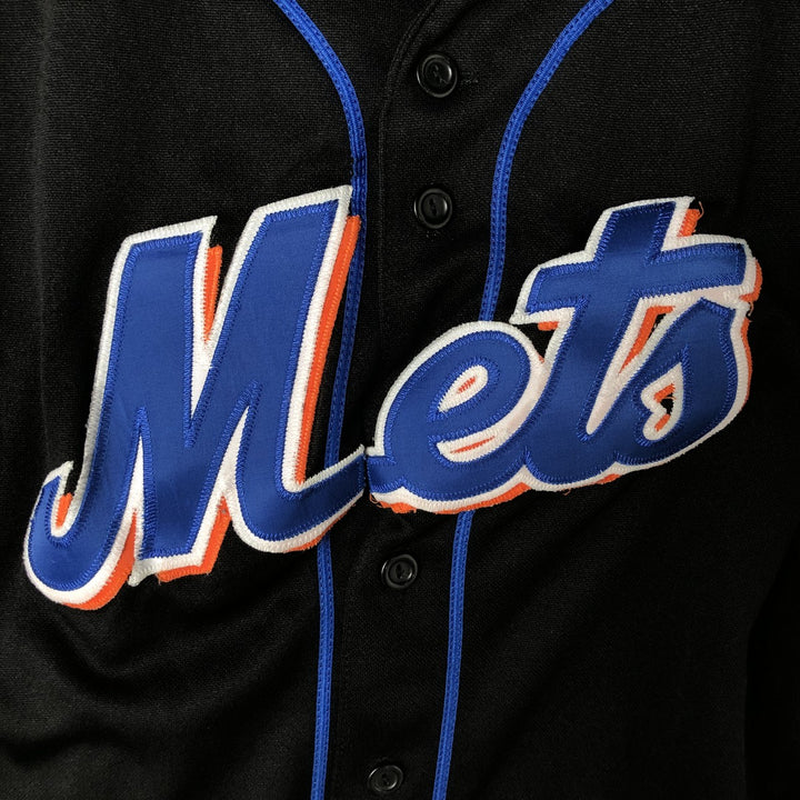 Vintage 1990'S Majestic MLB New York Mets Game Shirt, Made in USA, Men's XL polyester black type Vintage Second Hand