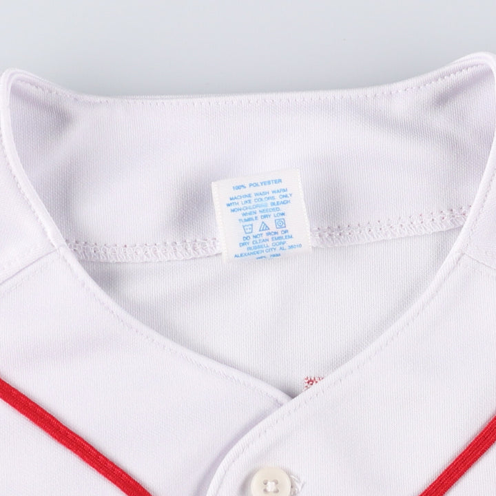 90'S Russell MLB BOSTON REDSOX Boston Red Sox Game Shirt Baseball Shirt Men's XL Vintage polyester white type Vintage Second Hand