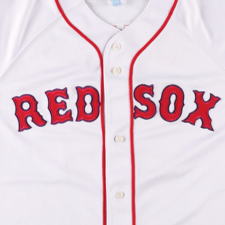 90'S Russell MLB BOSTON REDSOX Boston Red Sox Game Shirt Baseball Shirt Men's XL Vintage polyester white type Vintage Second Hand