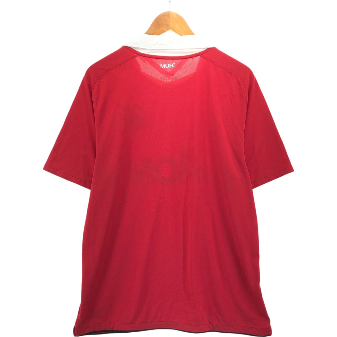 Nike DRI-FIT Premier League Manchester United Mesh Open Collar Soccer Jersey Game Shirt polyester red type Vintage Second Hand
