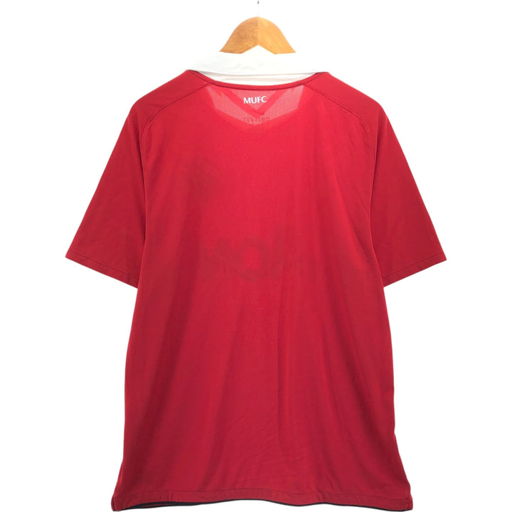 Nike DRI-FIT Premier League Manchester United Mesh Open Collar Soccer Jersey Game Shirt polyester red type Vintage Second Hand