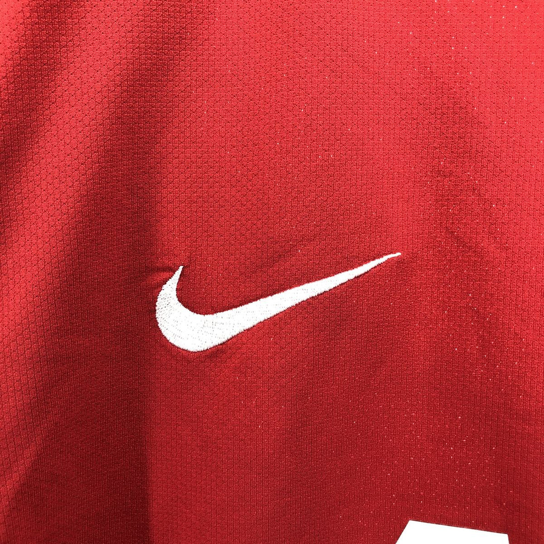 Nike DRI-FIT Premier League Manchester United Mesh Open Collar Soccer Jersey Game Shirt polyester red type Vintage Second Hand