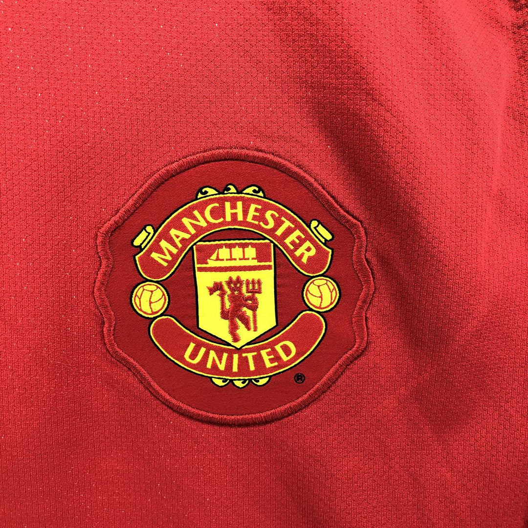 Nike DRI-FIT Premier League Manchester United Mesh Open Collar Soccer Jersey Game Shirt polyester red type Vintage Second Hand