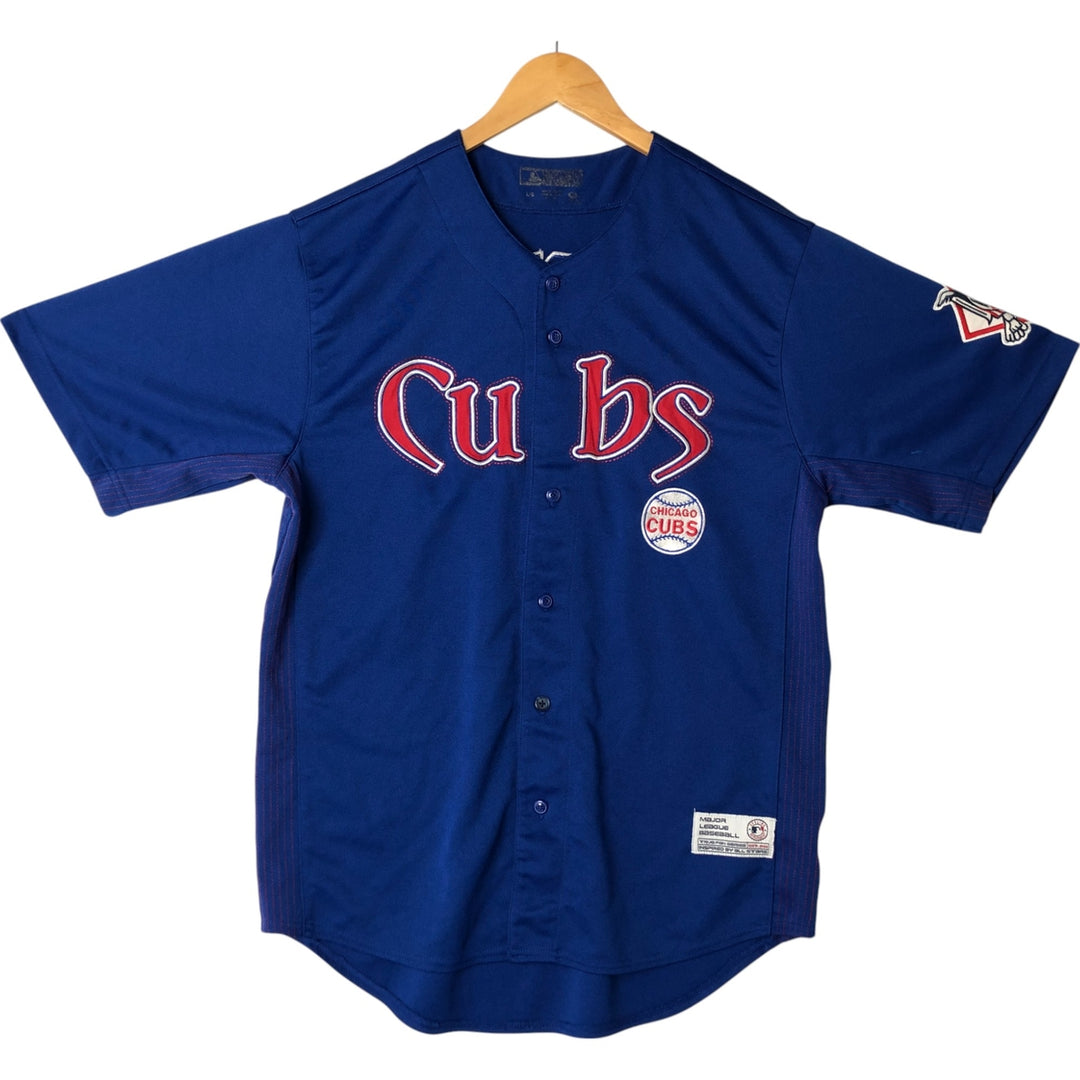 MLB Chicago Cubs Game Shirt, Men's Size L polyester blue type Vintage Second Hand