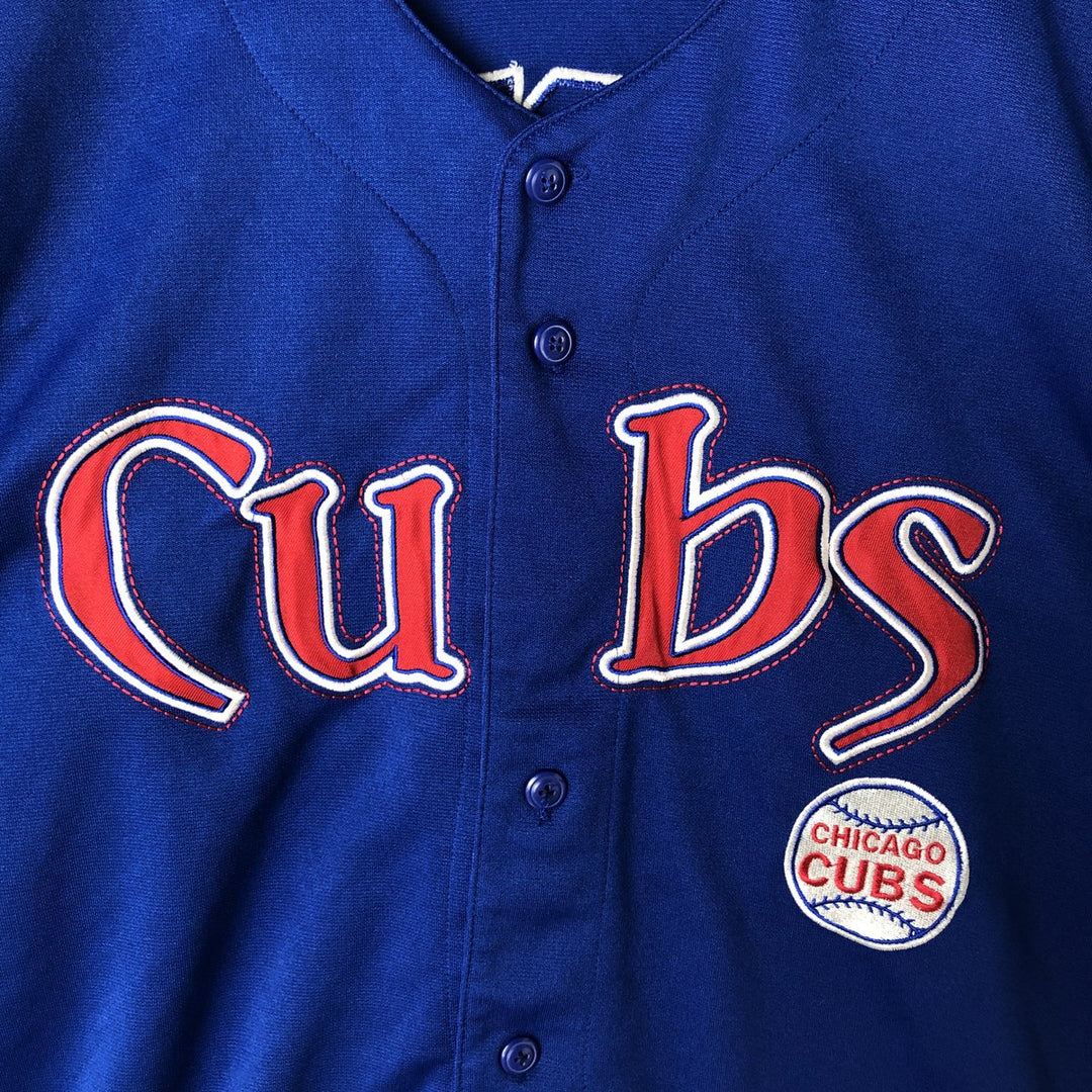 MLB Chicago Cubs Game Shirt, Men's Size L polyester blue type Vintage Second Hand