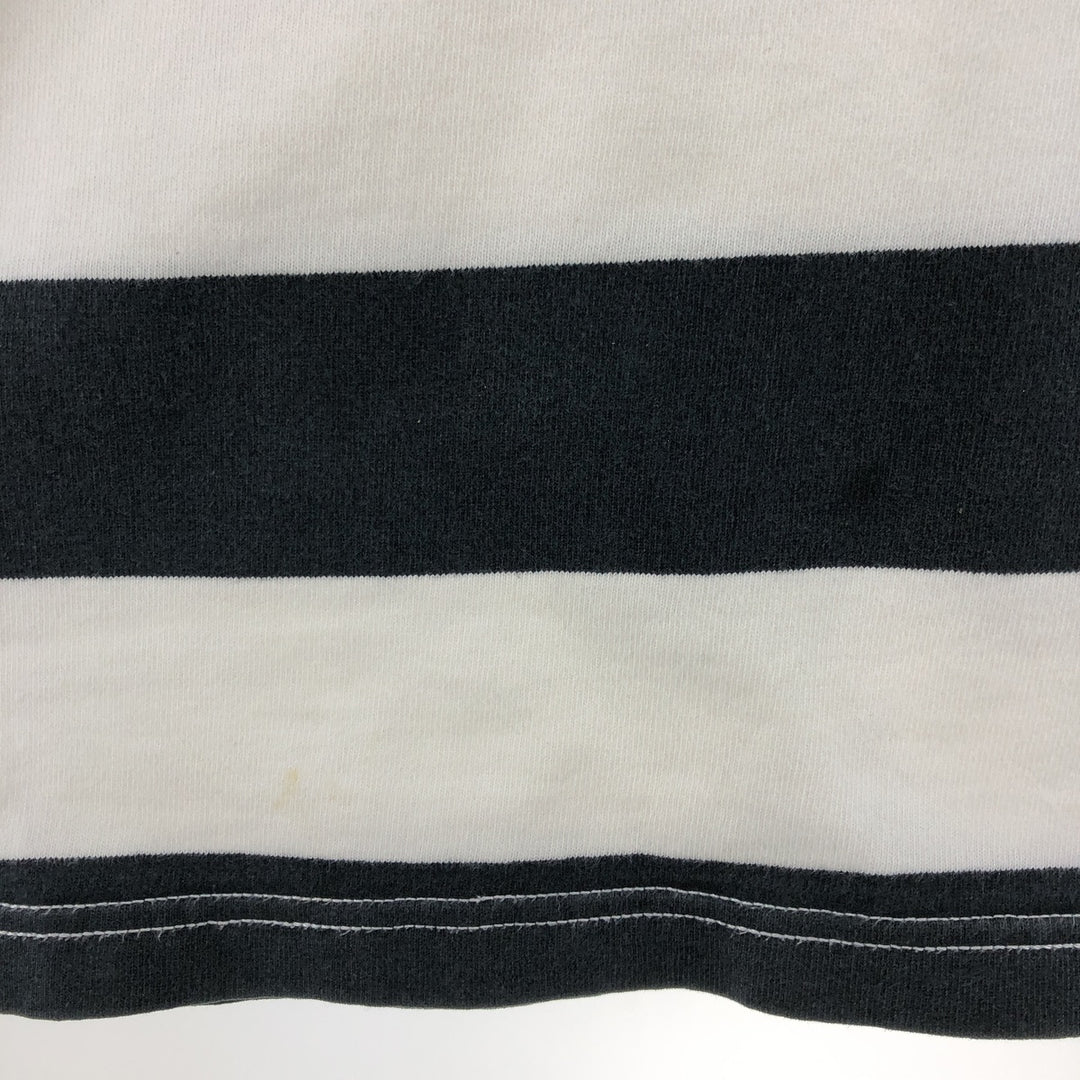 Ralph Lauren POLO by Ralph Lauren CUSTOM FIT short sleeve striped polo shirt men's XL size cotton black type Vintage Second Hand