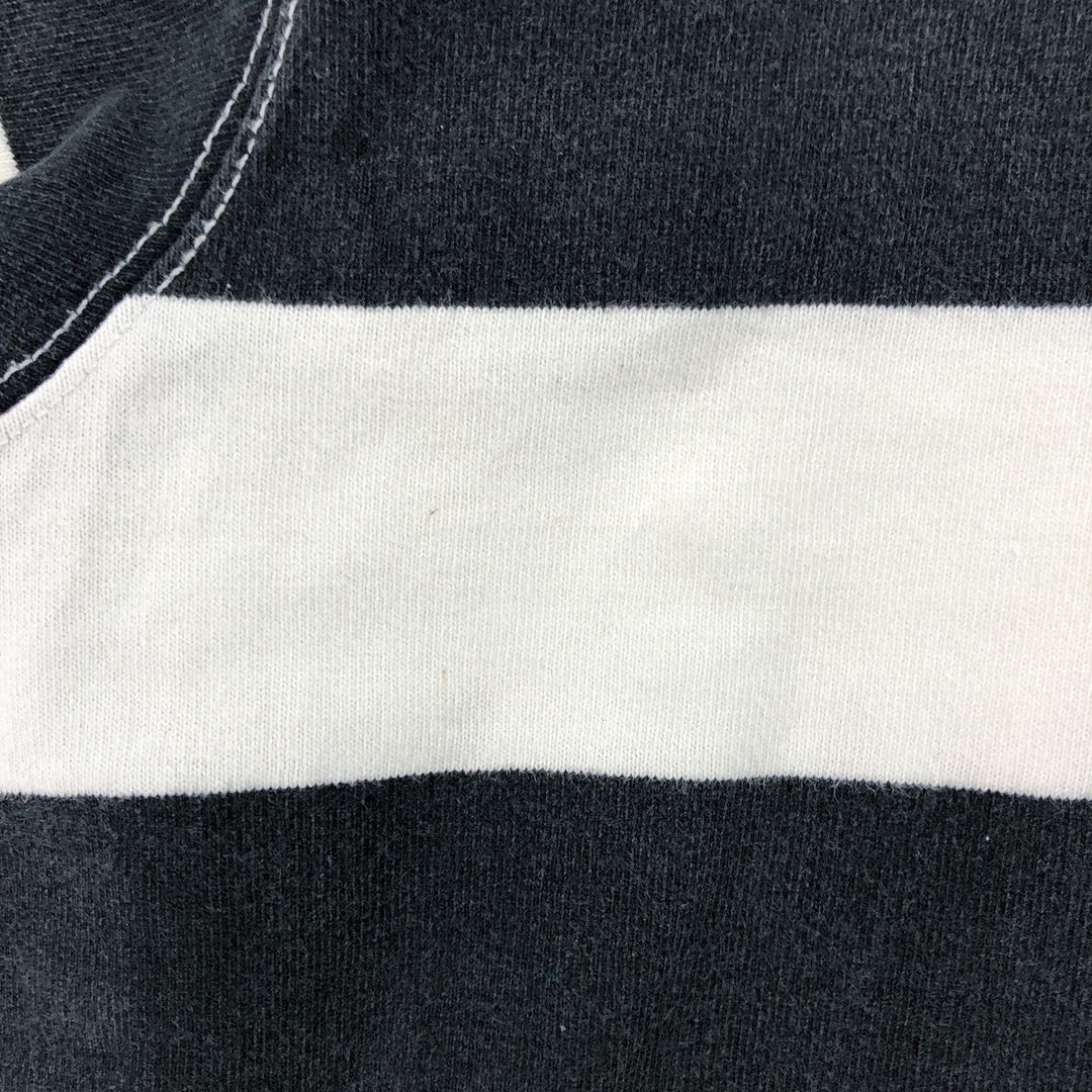 Ralph Lauren POLO by Ralph Lauren CUSTOM FIT short sleeve striped polo shirt men's XL size cotton black type Vintage Second Hand