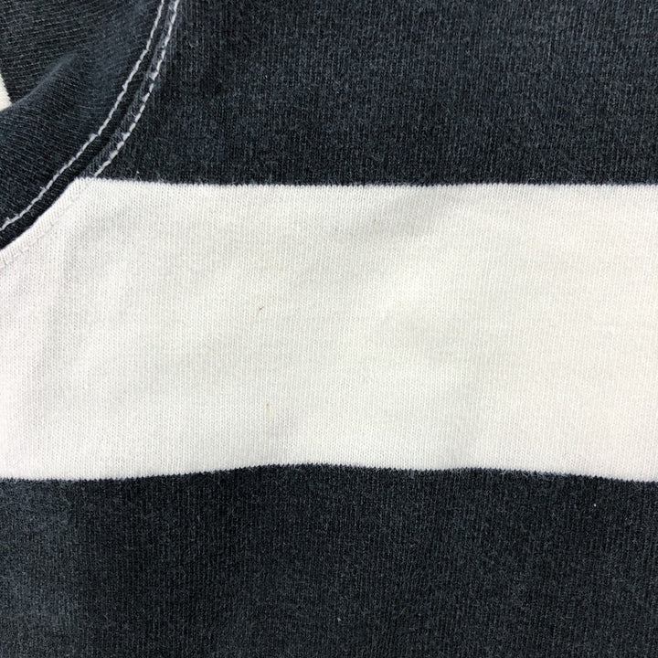 Ralph Lauren POLO by Ralph Lauren CUSTOM FIT short sleeve striped polo shirt men's XL size cotton black type Vintage Second Hand
