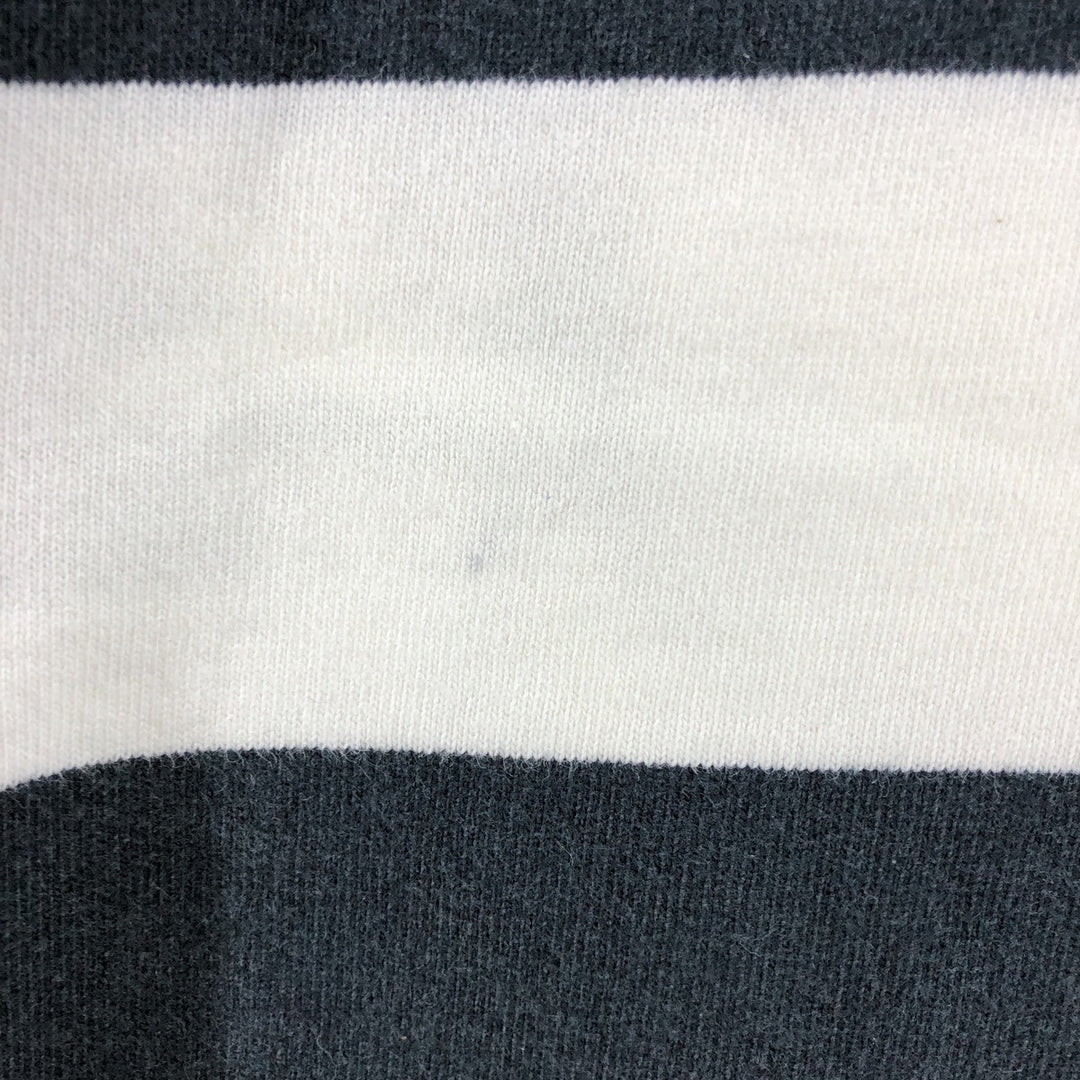 Ralph Lauren POLO by Ralph Lauren CUSTOM FIT short sleeve striped polo shirt men's XL size cotton black type Vintage Second Hand