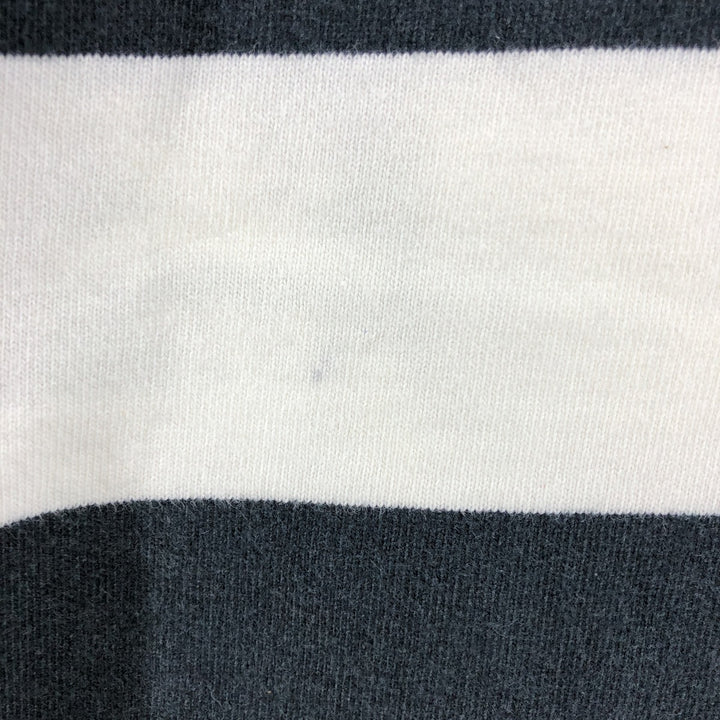 Ralph Lauren POLO by Ralph Lauren CUSTOM FIT short sleeve striped polo shirt men's XL size cotton black type Vintage Second Hand