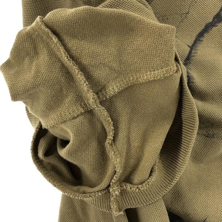 Ralph Lauren POLO by Ralph Lauren CUSTOM FIT short sleeve polo shirt, men's XL size cotton beige type brown Vintage Second Hand