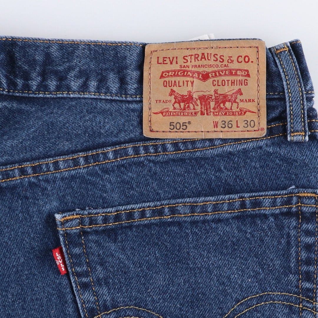 Levi's 505 STRAIGHT FIT tapered denim pants for men, size w37 cotton blue type Vintage Second Hand
