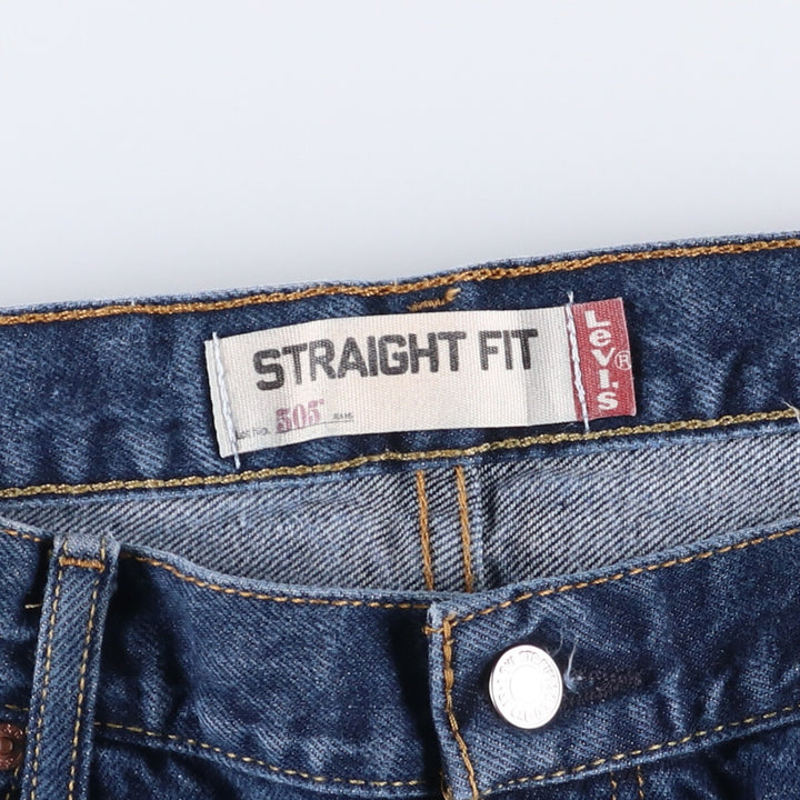 Levi's 505 STRAIGHT FIT tapered denim pants for men, size w37 cotton blue type Vintage Second Hand