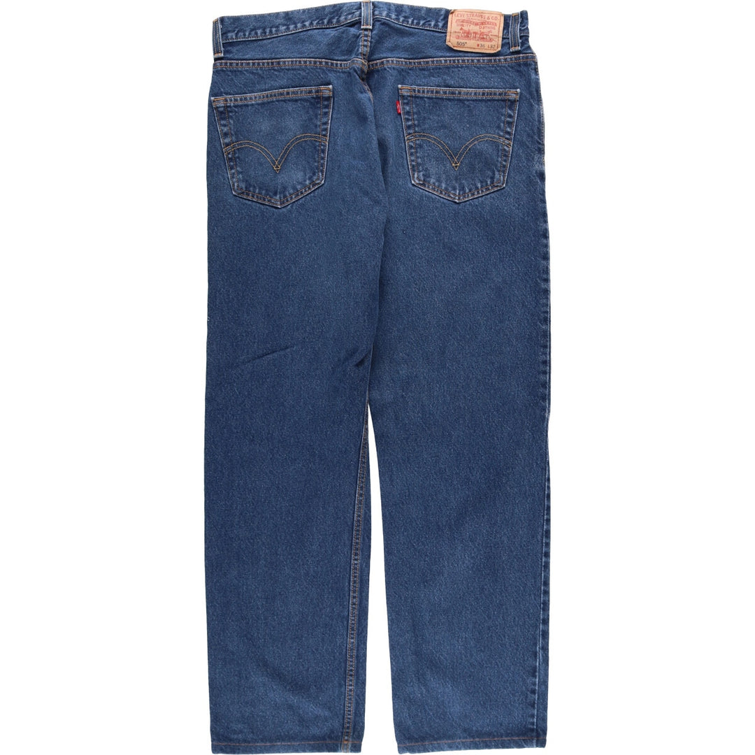 Levi's 505 REGULAR FIT tapered denim pants for men, size w37 cotton blue type Vintage Second Hand