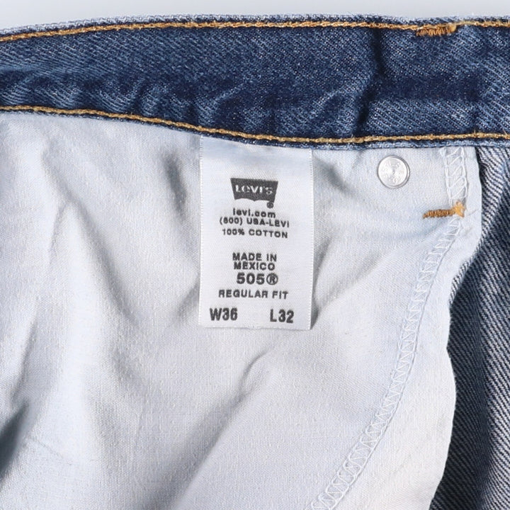 Levi's 505 REGULAR FIT tapered denim pants for men, size w37 cotton blue type Vintage Second Hand