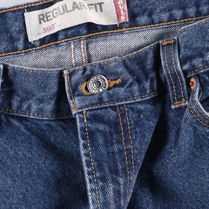 Levi's 505 REGULAR FIT tapered denim pants for men, size w37 cotton blue type Vintage Second Hand