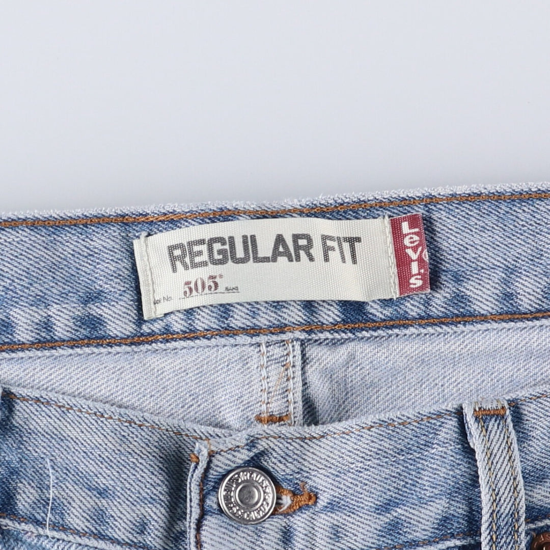 Levi's 505 REGULAR FIT tapered denim pants for men, size w36 cotton Blue type light blue Vintage Second Hand