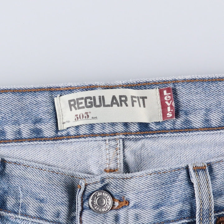 Levi's 505 REGULAR FIT tapered denim pants for men, size w36 cotton Blue type light blue Vintage Second Hand