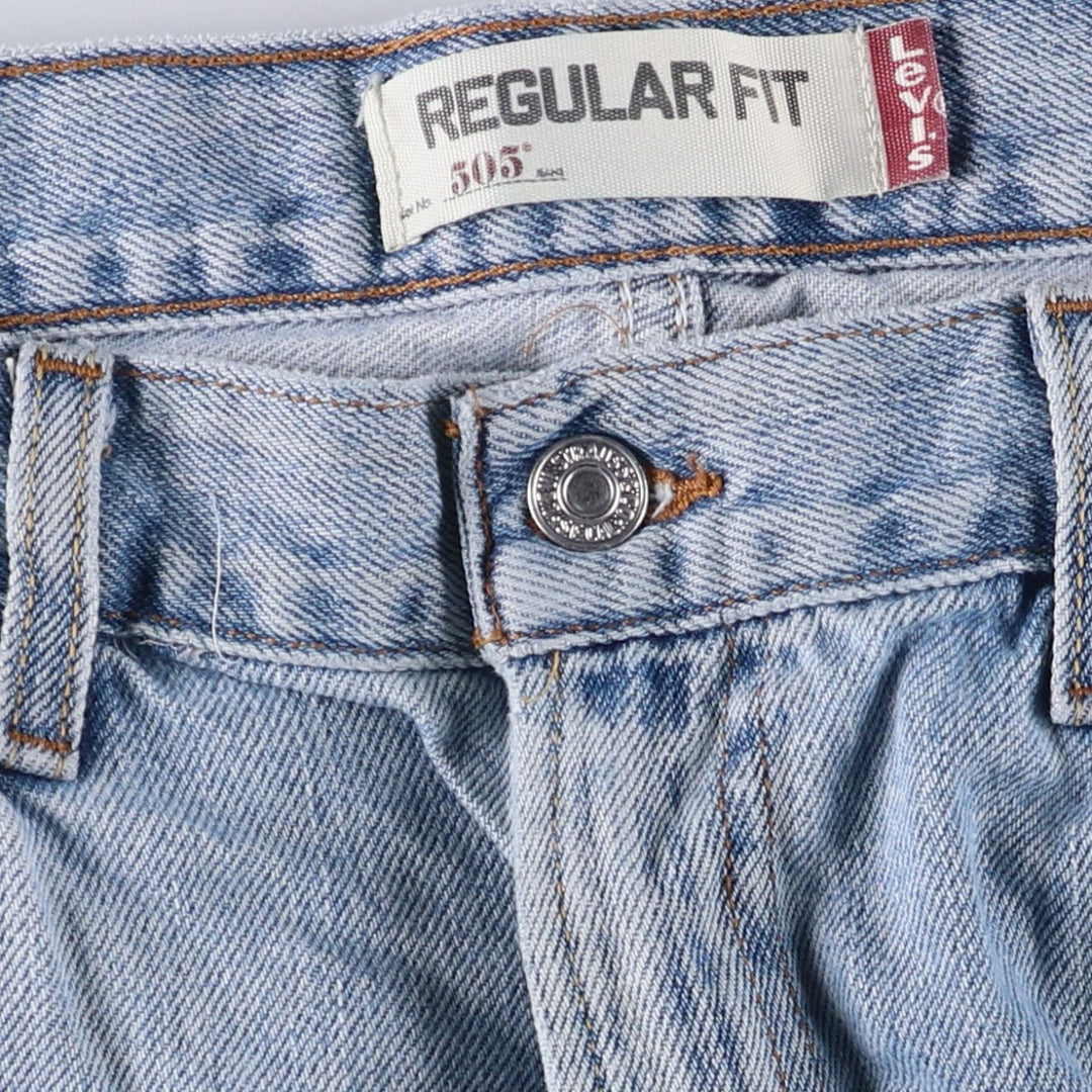 Levi's 505 REGULAR FIT tapered denim pants for men, size w36 cotton Blue type light blue Vintage Second Hand
