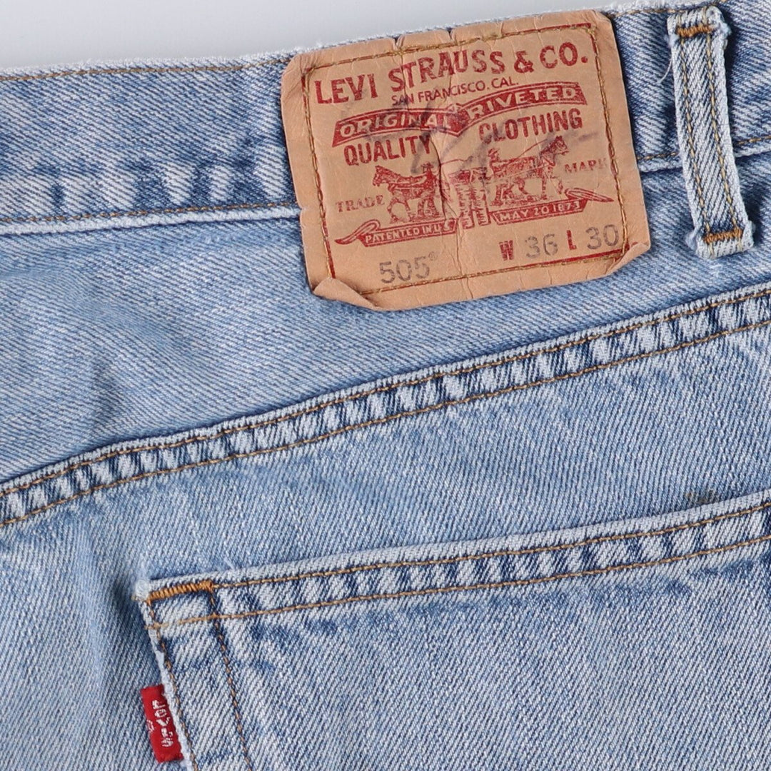 Levi's 505 REGULAR FIT tapered denim pants for men, size w37 cotton blue type Vintage Second Hand