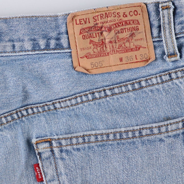 Levi's 505 REGULAR FIT tapered denim pants for men, size w37 cotton blue type Vintage Second Hand