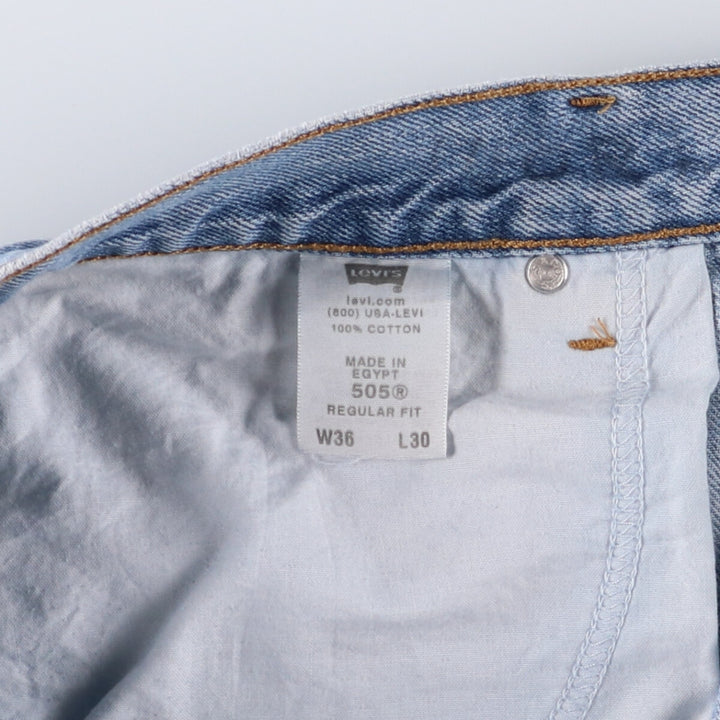 Levi's 505 REGULAR FIT tapered denim pants for men, size w37 cotton blue type Vintage Second Hand