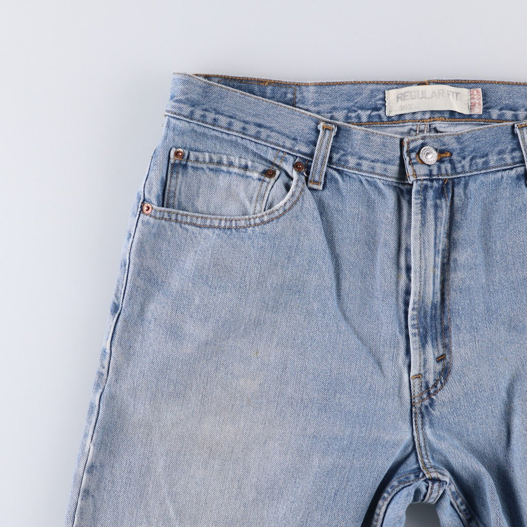 Levi's 505 REGULAR FIT tapered denim pants for men, size w37 cotton blue type Vintage Second Hand