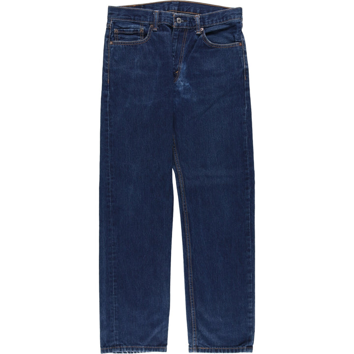 Levi's 505 tapered denim pants for men, size W34 cotton blue type Vintage Second Hand