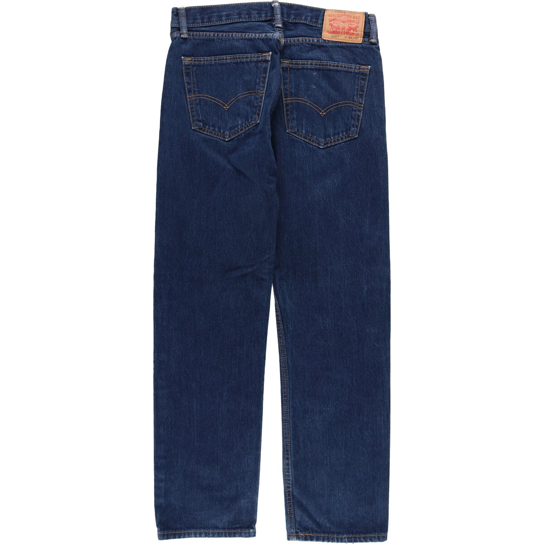 Levi's 505 tapered denim pants for men, size W34 cotton blue type Vintage Second Hand