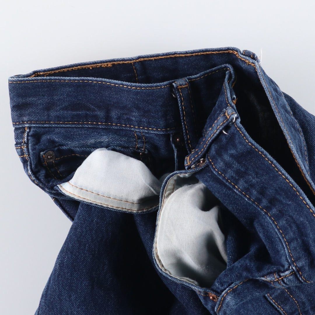 Levi's 505 tapered denim pants for men, size W34 cotton blue type Vintage Second Hand