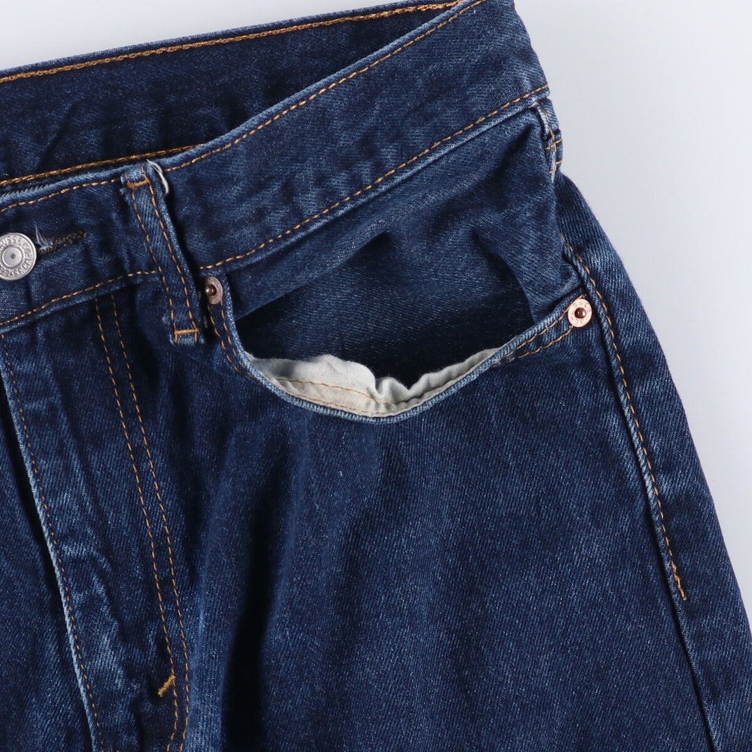 Levi's 505 tapered denim pants for men, size W34 cotton blue type Vintage Second Hand