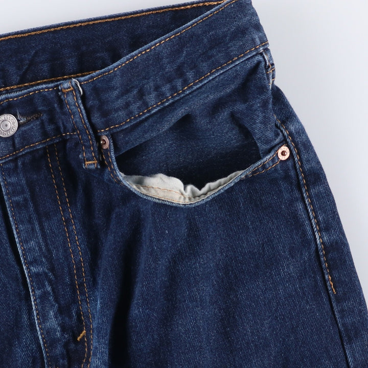 Levi's 505 tapered denim pants for men, size W34 cotton blue type Vintage Second Hand