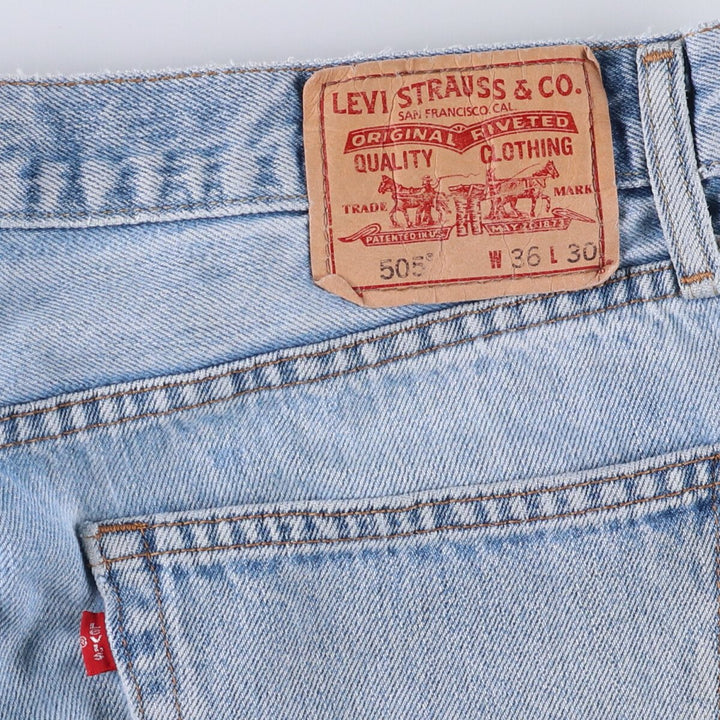 Levi's 505 STRAIGHT FIT tapered denim pants for men, size w37 unclear blue type Vintage Second Hand