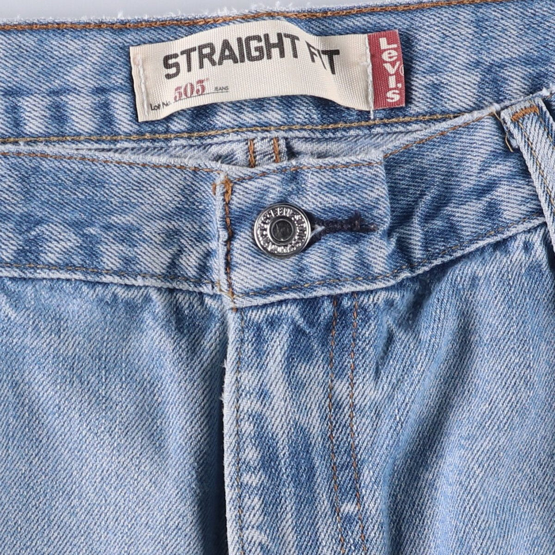 Levi's 505 STRAIGHT FIT tapered denim pants for men, size w37 unclear blue type Vintage Second Hand