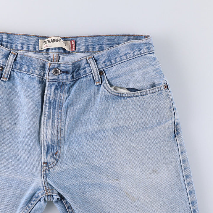 Levi's 505 STRAIGHT FIT tapered denim pants for men, size w37 unclear blue type Vintage Second Hand