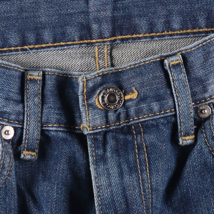 Levi's 505 tapered denim pants for men, size W34 cotton blue type Vintage Second Hand