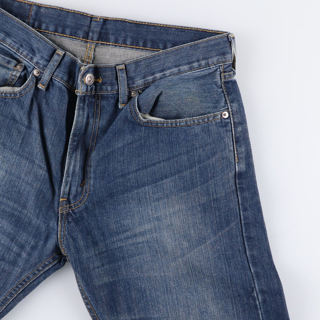 Levi's 505 tapered denim pants for men, size W34 cotton blue type Vintage Second Hand